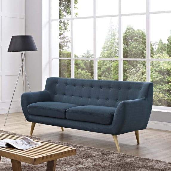 Modway Remark Upholstered Fabric Sofa in Teal