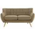 thumbnail image 1 of Modway Remark Modern Upholstered Loveseat, Light Brown, 1 of 5