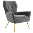 thumbnail image 1 of Renata Button Tufted Performance Velvet Armchair, 1 of 2