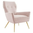 thumbnail image 1 of Renata Button Tufted Performance Velvet Armchair, 1 of 2
