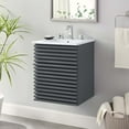 thumbnail image 1 of Modway Render 18" Wall-Mount Bathroom Vanity in Gray White, 1 of 9