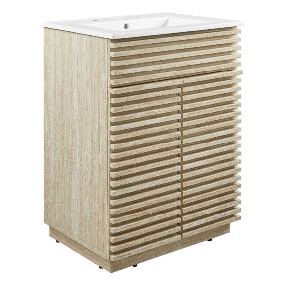 Render Bathroom Vanity With Sink in White