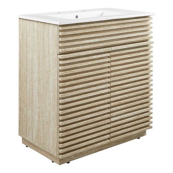 Render Bathroom Vanity With Sink in White