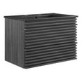 thumbnail image 1 of Modway Render 30" MDF Wood Wall-Mount Bathroom Vanity in Charcoal/Black, 1 of 4