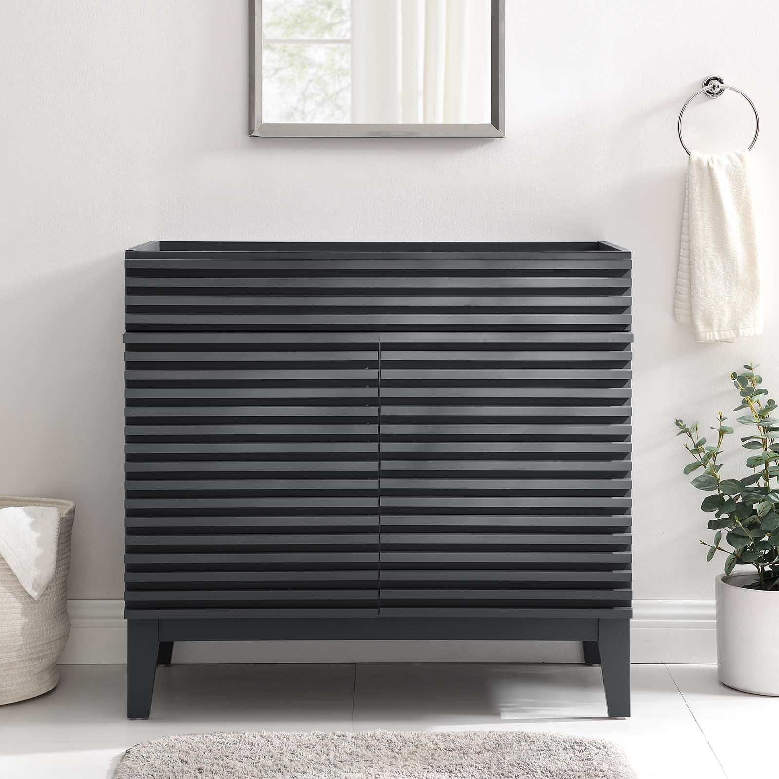 Modway Render 36" Bathroom Vanity in Gray