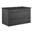 thumbnail image 1 of Modway Render 36" MDF Wood Wall-Mount Bathroom Vanity in Charcoal/Black, 1 of 4