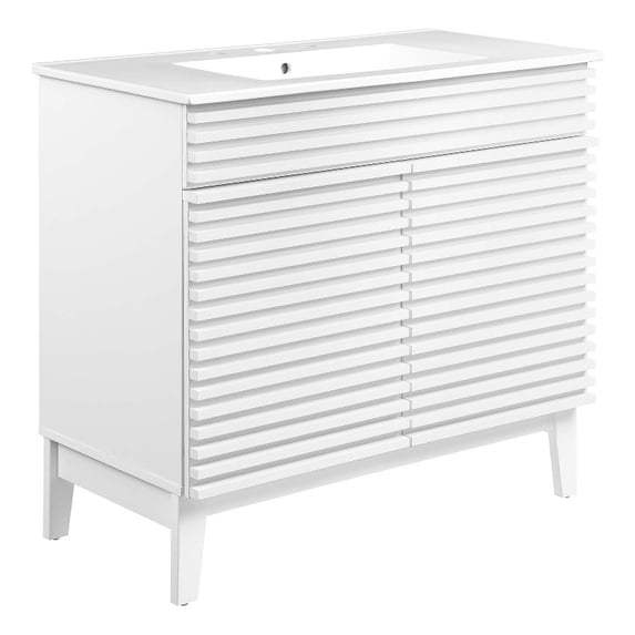 Render 36" Bathroom Vanity White White