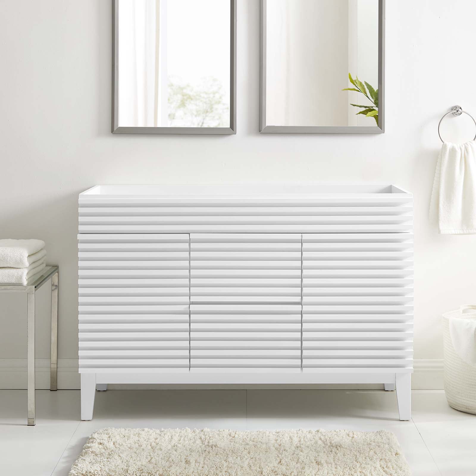 Modway Render 48" Double Sink Compatible (Not Included) Bathroom Vanity