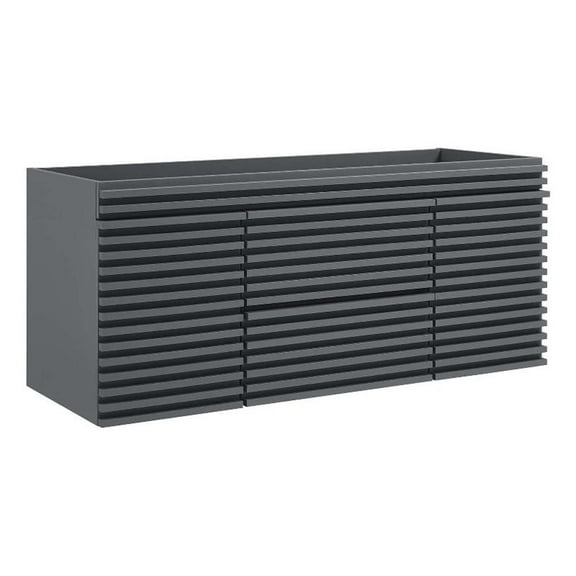 Modway Render 48" MDF and Particleboard Bathroom Vanity Cabinet - Gray