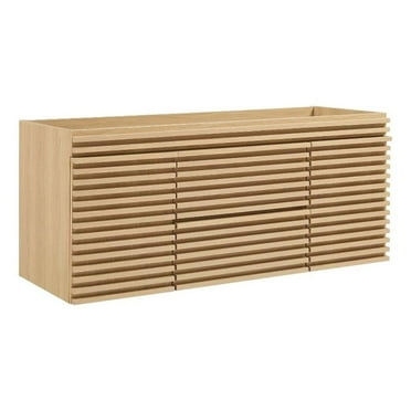 Modway Render 48" MDF and Particleboard Bathroom Vanity Cabinet - Oak