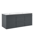 thumbnail image 1 of Modway Render 48" MDF and Particleboard Wall-Mount Bathroom Vanity in Gray/White, 1 of 8