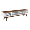 thumbnail image 1 of Modway Render 70"W Modern Wood TV Stand for TVs up to 78" in Walnut/White, 1 of 8
