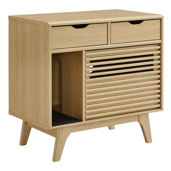 Render Cat Cabinet in Oak