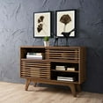 thumbnail image 1 of Modway Render Modern Style Particleboard Wood Display Stand in Walnut, 1 of 7