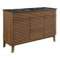 thumbnail image 1 of Modway Render Modern Wood Double Sink Bathroom Vanity in Walnut/Black, 1 of 9