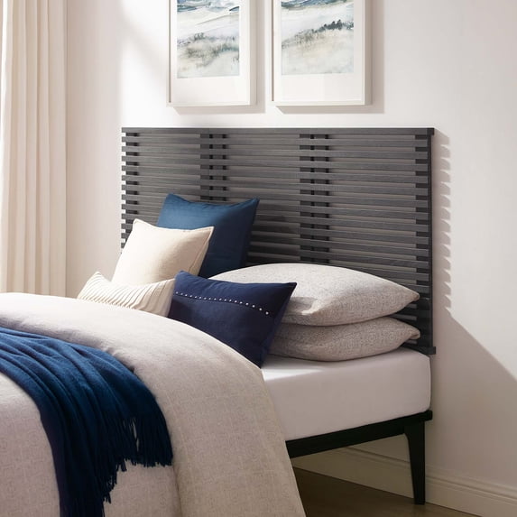 Modway Render Wall Mount Queen Headboard in Charcoal