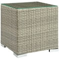 thumbnail image 1 of Modway Repose Outdoor Patio Side Table in Light Gray, 1 of 3