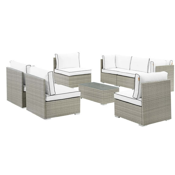Modway Repose Outdoor Patio 8 Piece Sectional Set, Multiple Colors