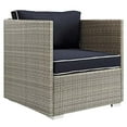 thumbnail image 1 of Modway Repose Patio Arm Chair in Light Gray and Navy, 1 of 4