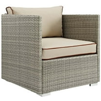 Modway Repose Outdoor Patio Armchair in Light Gray Beige