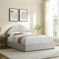 thumbnail image 1 of Resort Arched Round Full Platform Bed in Heathered Weave Light Gray, 1 of 9