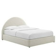 thumbnail image 1 of Resort Arched Round Queen Platform Bed in Heathered Weave Ivory, 1 of 9