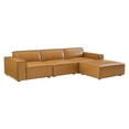 thumbnail image 1 of Modway Restore 4-Piece Vegan Leather Sectional Sofa in Tan, 1 of 14
