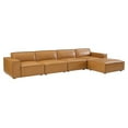 thumbnail image 1 of Modway Restore 5-Piece Faux Leather Sectional Sofa in Tan Finish, 1 of 14