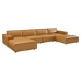 thumbnail image 1 of Modway Restore 6-Piece Faux Leather Sectional Sofa in Tan Finish, 1 of 15