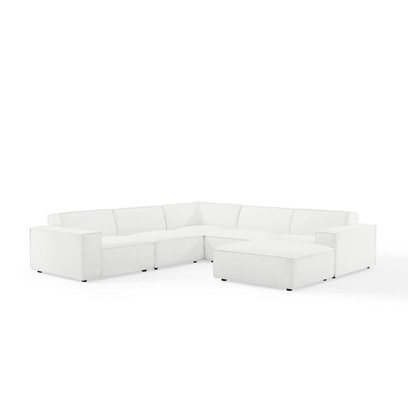 Modway Restore 6-Piece Sectional Sofa in White