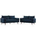 thumbnail image 1 of Modway Revive 2-Piece Fabric Upholstered Sofa and Loveseat Set in Azure Blue, 1 of 7