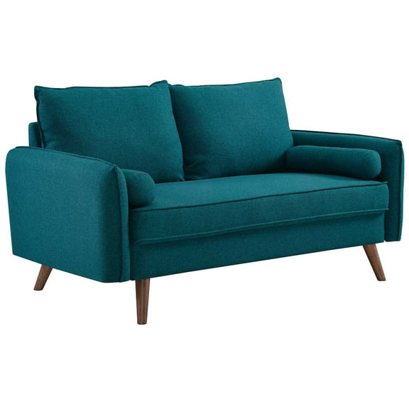 Modway Revive Upholstered Fabric Loveseat in Teal