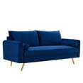 thumbnail image 1 of Revive Performance Velvet Sofa Navy, 1 of 8