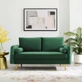 thumbnail image 1 of Modway Revive Performance Velvet Loveseat, Green, 1 of 4