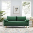 thumbnail image 1 of Modway Revive Performance Velvet Sofa in Emerald, 1 of 9