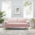 thumbnail image 1 of Modway Revive Performance Velvet Sofa in Pink, 1 of 9