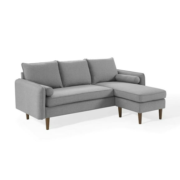 Modway Revive Upholstered Right or Left Sectional Sofa in Light Gray