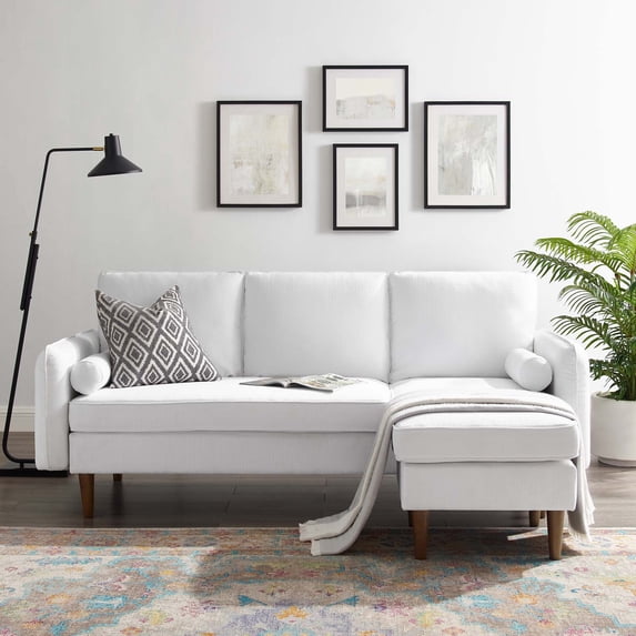 Modway Revive Upholstered Right or Left Sectional Sofa in White