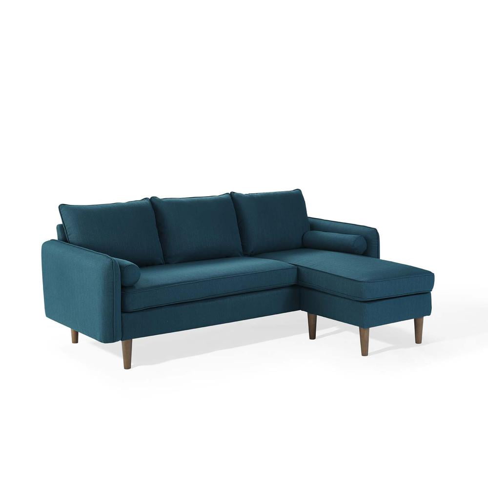 Azure 55'' Polyester Upholstered Sectional Sofa with Ottoman