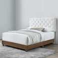 thumbnail image 1 of Modway Rhiannon Diamond Tufted Upholstered Performance Velvet Queen Bed in Walnut White, 1 of 5