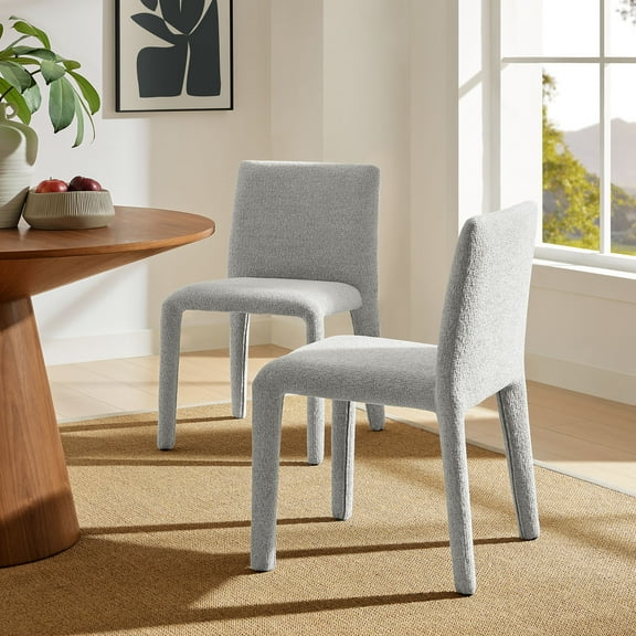 Modway Rhodes Fabric Upholstered Dining Chair in Dove Gray