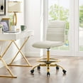 thumbnail image 1 of Modway Ripple Armless Performance Velvet Drafting Chair in Gold Ivory, 1 of 9
