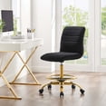 thumbnail image 1 of Modway Ripple Armless Performance Velvet Drafting Chair in Gold Black, 1 of 9