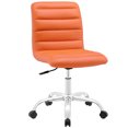 thumbnail image 1 of Modway Ripple Modern Vinyl Armless Mid Back Office Chair in Orange, 1 of 7