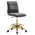 thumbnail image 1 of Modway Ripple Armless Performance Velvet Drafting Chair in Gold Gray, 1 of 9