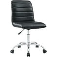 thumbnail image 1 of Modway Ripple Ribbed Armless Mid Back Swivel Computer Desk Office Chair In Black, 1 of 18