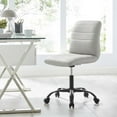 thumbnail image 1 of Modway Ripple Armless Vegan Leather Office Chair in Black Light Gray, 1 of 9