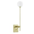 thumbnail image 1 of Modway Riva White Globe Wall Sconce in Satin Brass, 1 of 8
