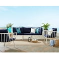 thumbnail image 1 of Modway Riverside 4 Piece Outdoor Patio Aluminum Set in White Navy, 1 of 10