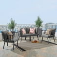 thumbnail image 1 of Modway Riverside 4 Piece Outdoor Patio Aluminum Set in Gray Charcoal, 1 of 10